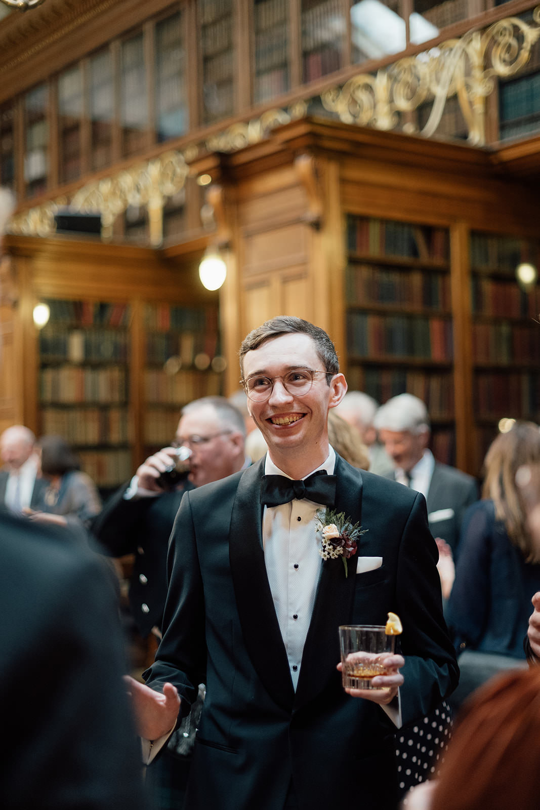 RCPE wedding photographer captures drinks reception on digital and 35mm film.