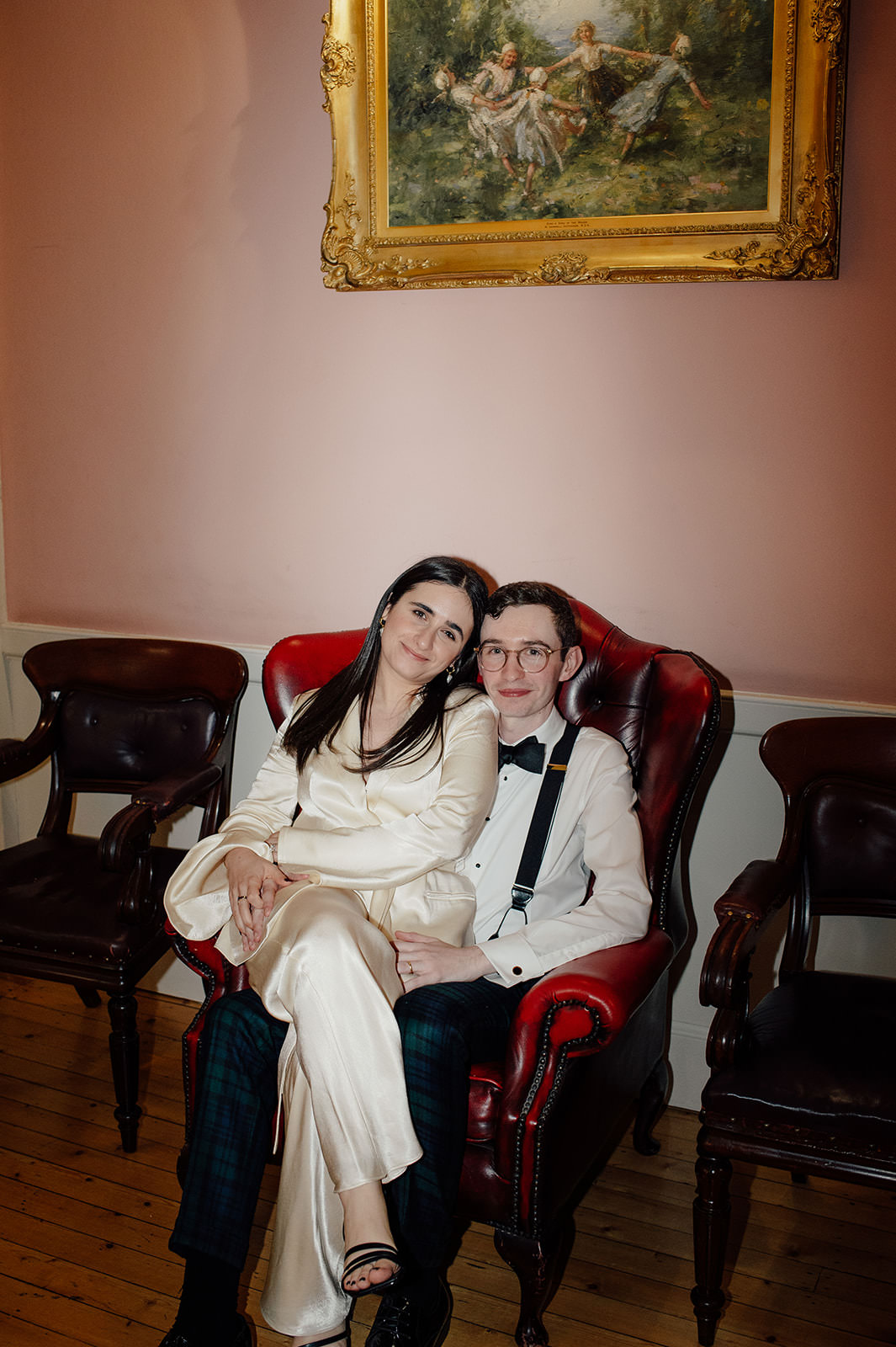 Couple wedding photos taken inside RCPE wedding venue. 