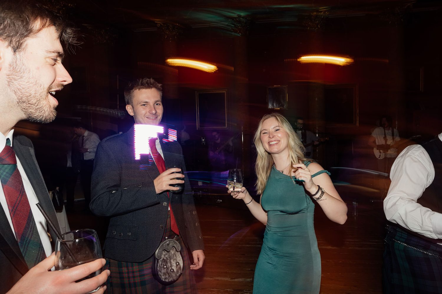 Dancing at the RCPE wedding venue.
